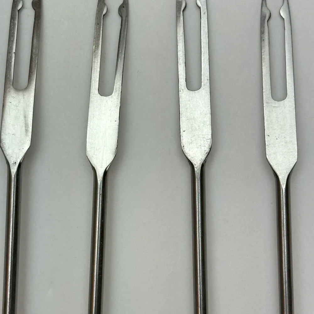 Vintage Stainless Steel Made‎ in Japan Fondue Forks Skewers Colorful Handle MCM